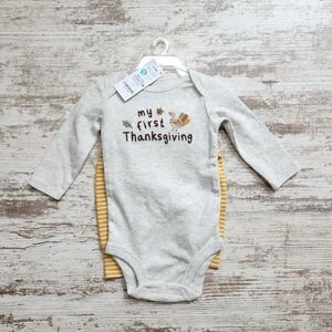 Carters Child Of Mine Thanksgiving Outfit Bodysuit Pants 0/3 Months